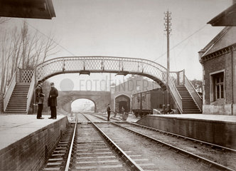 Yate station  Gloucestershire  1889.