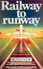 ‘Railway to Runway'  BR poster  1982.