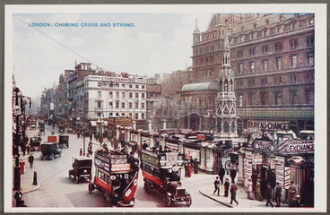 'London: Charing Cross And Strand'  c 1914.