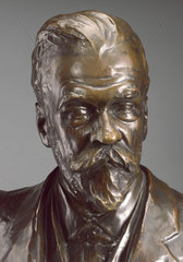 Bust of Ernest Solvay  Belgian industrial chemist  1913.