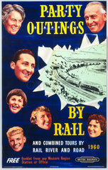 'Party Outings by Rail'  BR (WR)  1960.