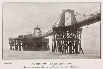 The Brighton Chain Pier ‘on its last legs’  1896.