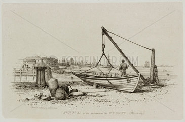 Skiff  West India Docks  Blackwall  London  1829.
