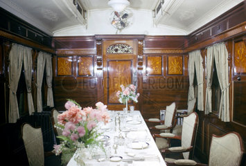 Interior of King Edward VII’s dining saloon  photographed April 1966.