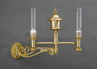 Pair of annular wick Argand lamps  c 1800.