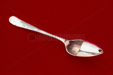 Silver medicine spoon  18th or 19th century.