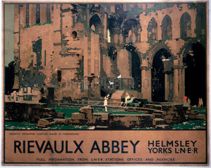 'Rievaulx Abbey  Helmsley  Yorks'  LNER poster  1933.