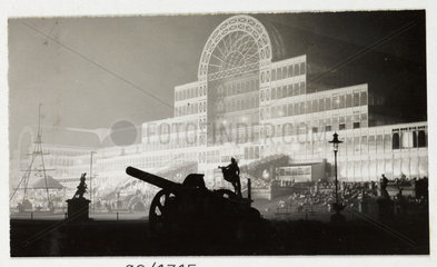 Crystal Palace at night  c 1930.