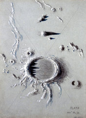 The lunar crater 'Plato'  1844.