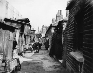 Slum housing  South London  7 September 1934.