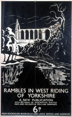 'Rambles in West Riding of Yorkshire'  LNER poster  1932.