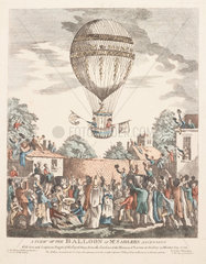 ‘A View of the Balloon of Mr Sadler’s Ascending’  12 August 1811.