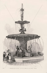 ‘A bronzed iron fountain cast by M Andrew of Val D’Orne  France’  1851.