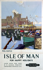 ‘Peel Castle  Isle of Man’  BR poster  1949.
