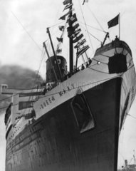 TS 'Queen Mary' in dock  23 December 1951.