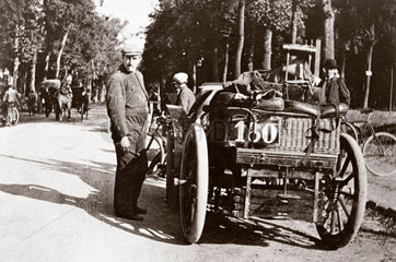C S Rolls' 8 hp Panhard motor car during the Paris-Ostend race  1899.