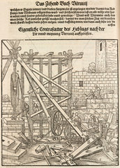 Equipment and tools for constructing stone walls  1548.