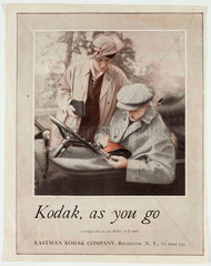 'Kodak as you go'  Kodak camera advertisement  c 1920s.