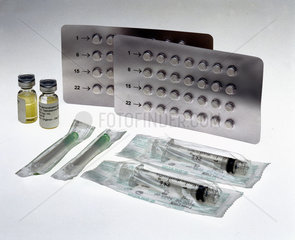 Prototype male contraceptive kit  2001.