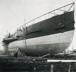 The 'Great Eastern' steamship before launching  c 1858.