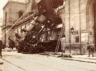 Accident at Montparnasse  Paris  1895.