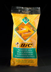 Bag of ten Bic disposable razors for sensitive skin  1999.