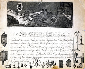 'Miles's Patent Agitable Lamps'  c 1790.