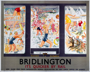 ‘Bridlington - It’s Quicker By Rail’  LNER poster  1923-1947.