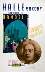 'Saxony  Birthplace of Handel'  LNER poster  1931.