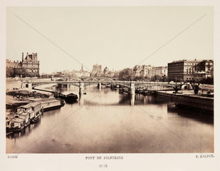 'Pont de Solferino'  c 1865.