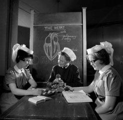 The Heart  a hospital lecture with sister tutor and two nurses  1963.