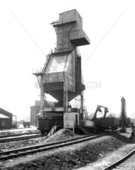 LNER locomotive coaling plant  Bradford  West Yorkshire  April 1939.