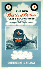 ‘The New Battle of Britain Class Locomotives'  SR poster  1947.