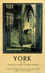 ‘York’  LNER poster  1931.