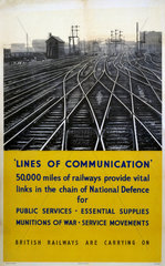 'Lines of Communication'  BR poster  1940s.