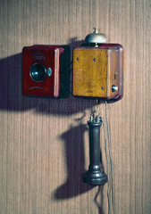 Wall telephone using a Blake transmitter  c 1880s.