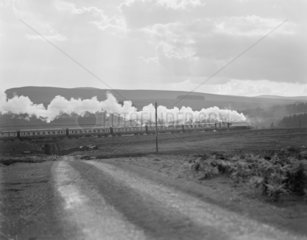 LMS streamlined passenger train  c 1930s.
