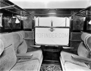 Interior of 1st Class coach compartment  20 February 1934.