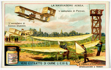 Aerial Navigation  Liebig trade card  c 1910.