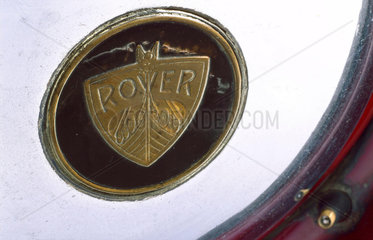 Badge on the wheel of a Rover gas turbine motor car  1948.