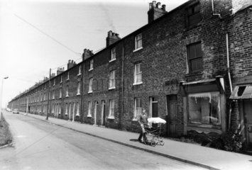 Terraced houses  West Yorkshire  May 1975.