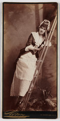Portrait of Sarah Jowett dressed as a maid  late19th-early 20th century.