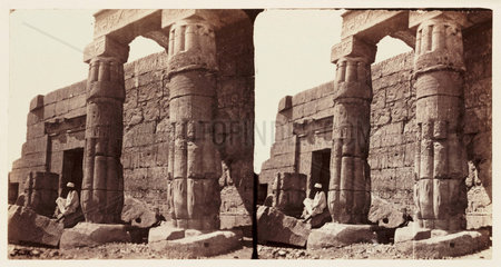 'The Temple of Errebek  Thebes'  1859.