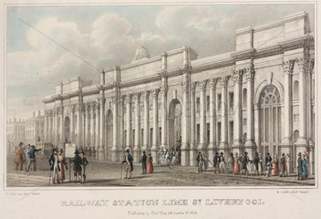 Railway Station  Lime Street  Liverpool  1838.