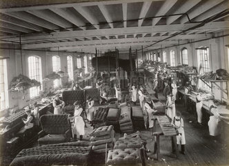 Manufacture of carriage seats  South Yorkshire  c 1916.