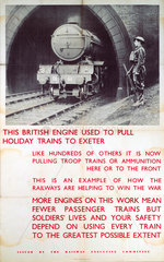 Railway Executive Committee poster  1939-1945.