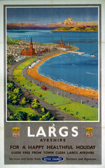 'Largs'  BR poster  c 1950s.