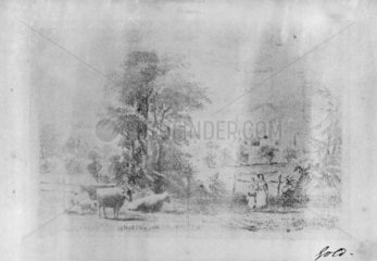 A 'classical' painting  1844. Paper photogr