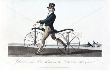 'Johnson  the First Rider on the Pedestrian Hobby Horse’  1819.
