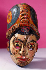 Painted face mask  Sinhalese from Sri Lanka.